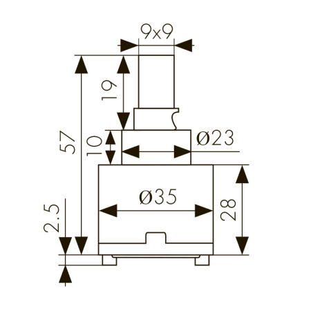6230 Картридж KАISER Ø35 